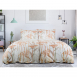 Valge/terrakotta krepp voodipesu &uuml;heinimesevoodile 140x200 cm Caraway - B.E.S.