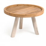 &Uuml;mmargune tiikpuidust diivanilaud &oslash;55 cm Glenda - Kave Home