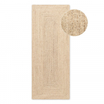 K&auml;sitsi kootud kahepoolne džuudist vaip 80x200 cm Sharmila Natural White - Hanse Home