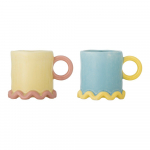 Helekollased/helesinised keraamilised kruusid 2tk komplektis 350 ml Polly - Bloomingville