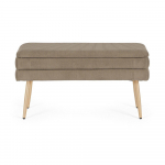 Hallikaspruun polsterdatud pink Olga - Bizzotto