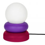 Punane/lilla laualamp t&auml;ispuidust klaasist varjuga (k&otilde;rgus 24 cm) Otem - noo.ma