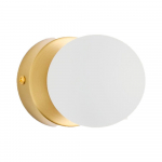 Valge/kuldne metallist seinalamp &oslash; 8 cm Brisia - Kave Home