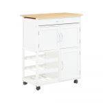 Bambusest serveerimislaud ratastel 37x67 cm Harlow - Premier Housewares