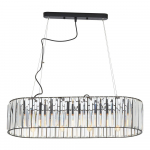 Metallist ripplamp klaasist varjuga Akiko - Premier Housewares