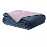 Roosa/tumehall tepitud mikrokiust voodikate 240x260 cm Softa - Restilo