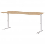 Reguleeritav t&ouml;&ouml;laud tammepuust dekooriga pealispinnaga 80x160 cm Downey - Germania