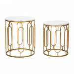 2 &uuml;mmargust abilauda komplektis marmorist pealispinnaga, l&auml;bim&otilde;&otilde;duga 46 cm Tory - Mauro Ferretti