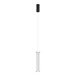 Matt must/matt h&otilde;bedane metallist LED-rippvalgusti akr&uuml;&uuml;lklaasist varjuga, &oslash; 6 cm Pheme - Nova Luce
