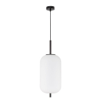 Valge/must klaasist ripplamp &oslash; 22 cm Lato - Nova Luce