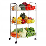 H&otilde;bedane metallist ratastega riiul 36x64 cm - Premier Housewares