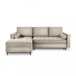 Beež sametist nurgadiivan, vasakpoolne nurk Santo - Milo Casa