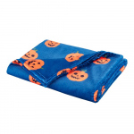 Sinine/oranž mikropl&uuml;&uuml;sist halloweeni motiiviga tekk 130x170 cm Halloween Pumpkins - Catherine Lansfield