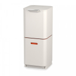 Kr&eacute;mově b&iacute;l&yacute; ko&scaron; na tř&iacute;děn&yacute; odpad Joseph Joseph Totem Compact,&nbsp;40&nbsp;l