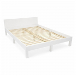 Valge kahekordne voodi p&ouml;&ouml;gipuidust v&otilde;rega 160x200 cm Dabi - Ragaba