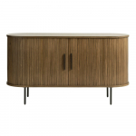 Pruun l&uuml;kandustega madal kummut 140x76 cm Nola &ndash; Unique Furniture