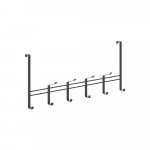 Must metallist uksehoidja 45 cm Lava - Metaltex