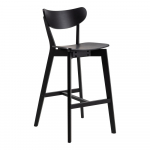 Mustast kummipuust baaritoolid 2 tk komplektis 105 cm Roxby - Actona