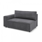 Tumehall velvetist diivanimoodul, vasak nurk Nihad modular - Bobochic Paris