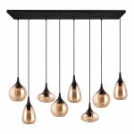 Must-oranž rippvalgusti klaasist varjuga Lumina - Trio