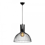 Must rippvalgusti metallist varjuga &oslash; 38 cm Fellini - Opviq lights