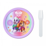 Laste suupistekarp koos kahvliga Paw patrol girls - Mepal