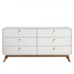 Valge madal kummut 150x74 cm Caitlin - St&oslash;raa