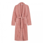 Roosa puuvillane hommikumantel, suurus XS/S Terry - HIP