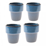 Sinised espressotassid komplektis (4 tk, 100 ml, kivikeraamika) Tone &ndash; Dakls