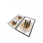 Pruunid vannitoamatid 3tk komplektis 60x100 cm Day Sunrise - Foutastic