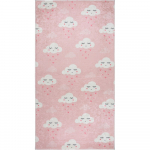 Heleroosa pestav laste vaip 100x160 cm Pink Clouds - Vitaus