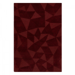 Burgundiapunane k&auml;sitsi kootud villane vaip 160x230 cm Shard Red - Flair Rugs