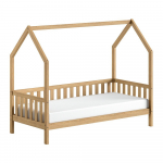 Laste tammepuidust majakujuline voodi koos voodip&otilde;hjaga 90x200 cm Cabane - Vipack