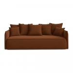 Terrakotatooni sametist lahtik&auml;iv/panipaigaga diivan 225 cm Hula &ndash; Makamii