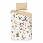 Beež puuvillane laste voodipesu 100x135 cm Luz - Good Morning