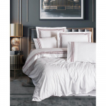 Valge Renforc&eacute; puuvillast voodipesu &uuml;heinimesevoodile 140x200 cm Red Heritage Lines - Mila Home Luxury