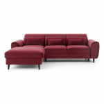 Punane sametist lahtik&auml;iv/sahtliga nurgadiivan (vasak nurk/lamamisosaga) Foble &ndash; ELTAP