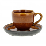 Merevaigukollane keraamiline espressotass 70 ml Black/Amber - Bitz