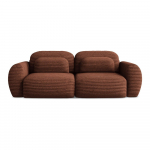 Terrakottapunane panipaigaga velvetist diivanvoodi 266 cm Kini - Makamii