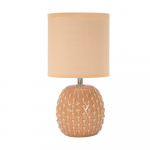 Virsikuv&auml;rvi keraamiline laualamp tekstiilist varjuga (k&otilde;rgus 27 cm) Pontus - Mauro Ferretti