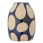 Tumesinine/kreem kivikeraamikast vaas (k&otilde;rgus 20 cm) Bashir - Bloomingville