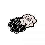 Mustvalge vannitoamatt 60x100 cm Bungari Rose - Foutastic