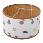 Valge/pruun laste rippvalgusti tekstiilist varjuga &oslash; 34 cm Agnes - Bloomingville Mini