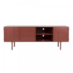 Punane metallist telekaalus 160x58x36 cm Davis - White Label