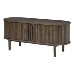 Tume naturaalses tammepuust televiisorilaud 140x56x40 cm Meta - Unique Furniture