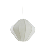 Kreemikas ripplamp tekstiilist varjuga &oslash; 10 cm Sukau - Light & Living