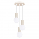 Beež metallist ripplamp klaasist varjuga, &oslash; 25 cm Orbital - Sollux