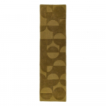 Tumeroheline k&auml;sitsi kootud villane jooksja 60x230 cm Gigi - Flair Rugs