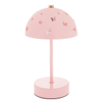 Roosa metallist laste laualamp Butterfly &ndash; Dakls