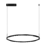 Mattmust alumiiniumist h&auml;mardatav LED-rippvalgusti &oslash; 80 cm Lunette - Nova Luce